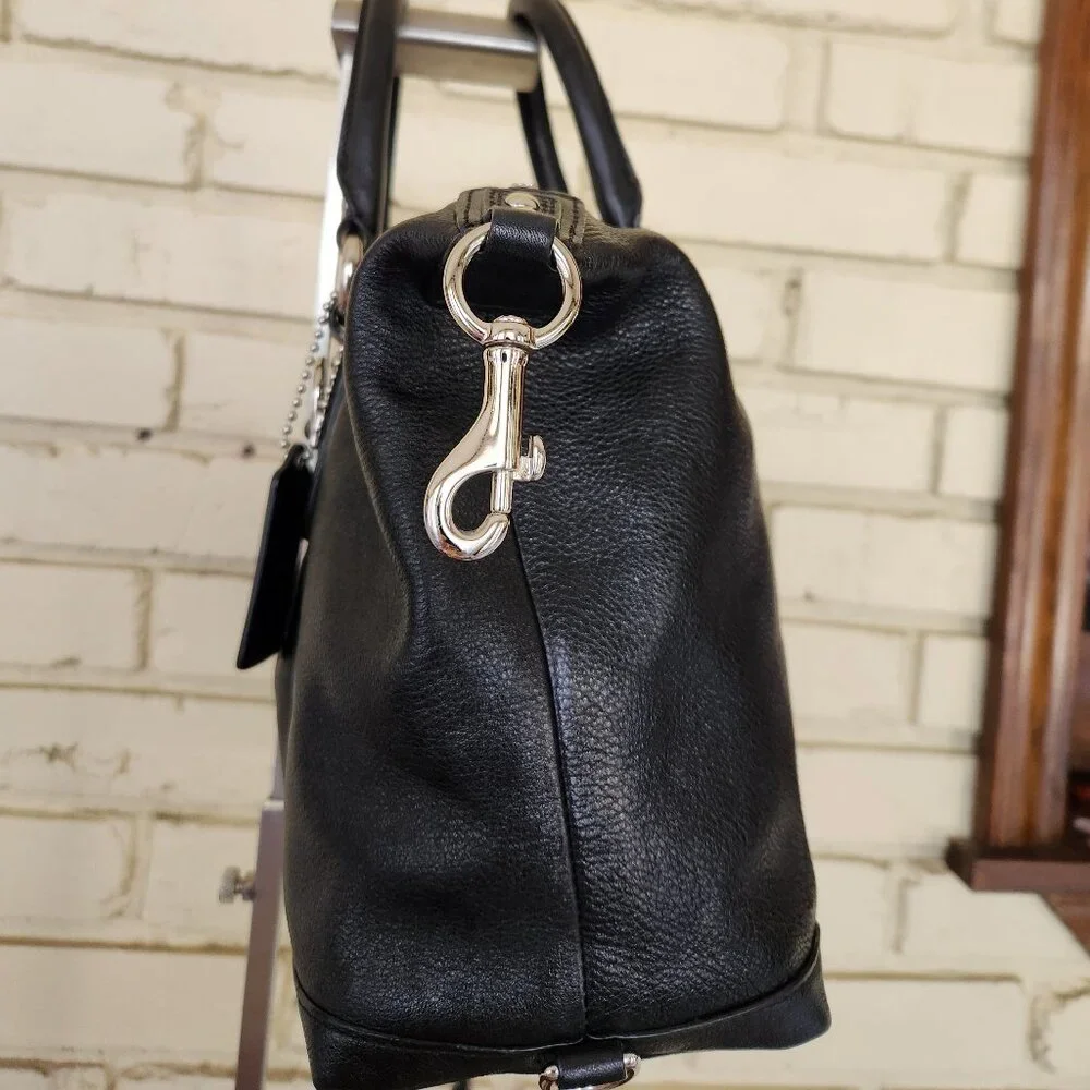 Euc Coach Ashley Black Leather Shoulder Bag Handbag - Picture 5 of 12
